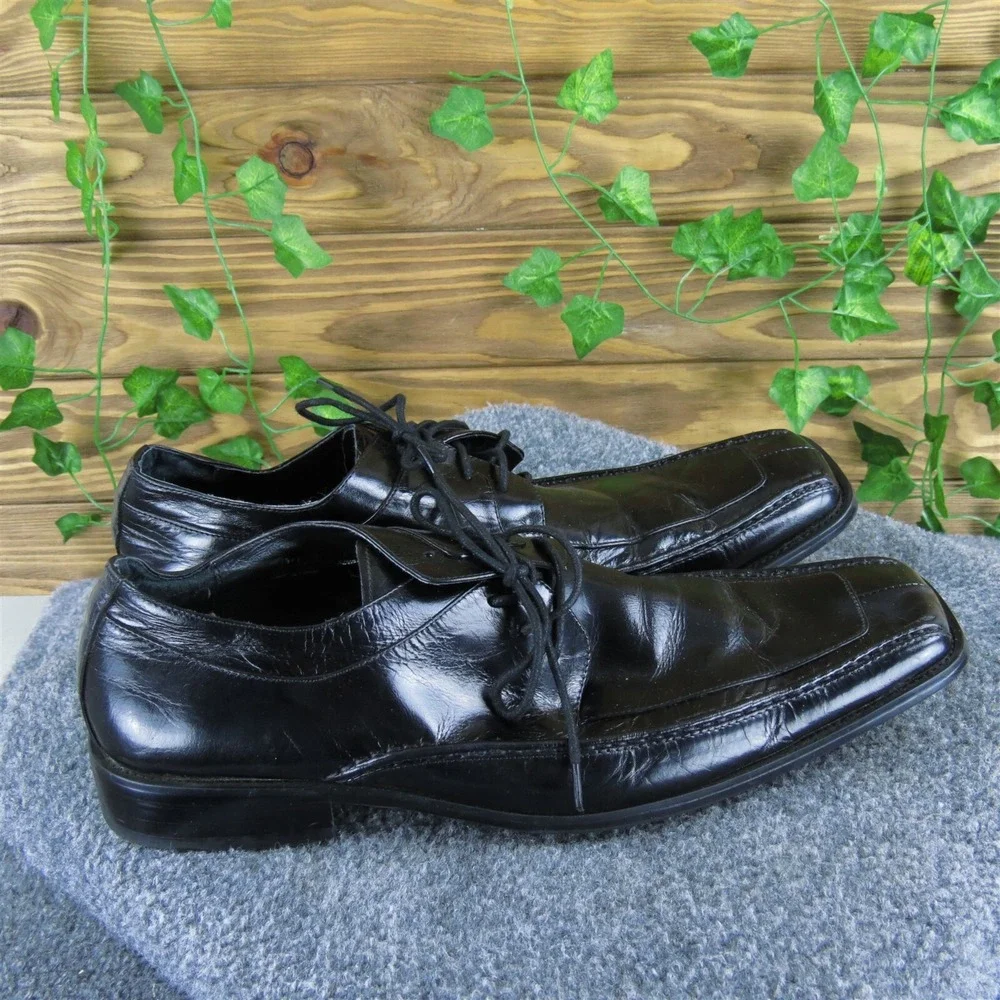 Stacy Adams Men's  Derby Oxfords Black Leather Size 11‎ Medium Gently Used 2025